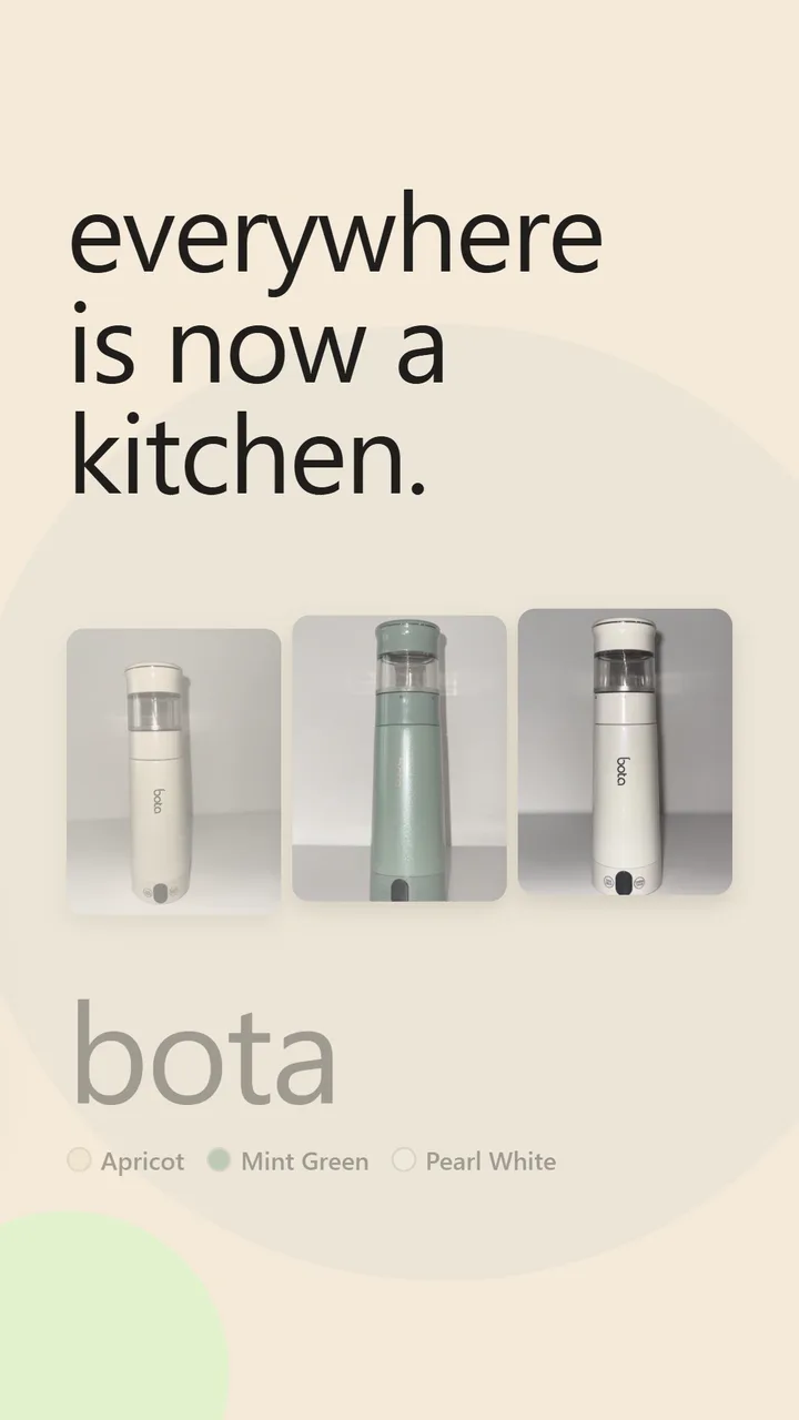 BOTA video preview: the bottle in Apricot, Mint Green and Pearl White